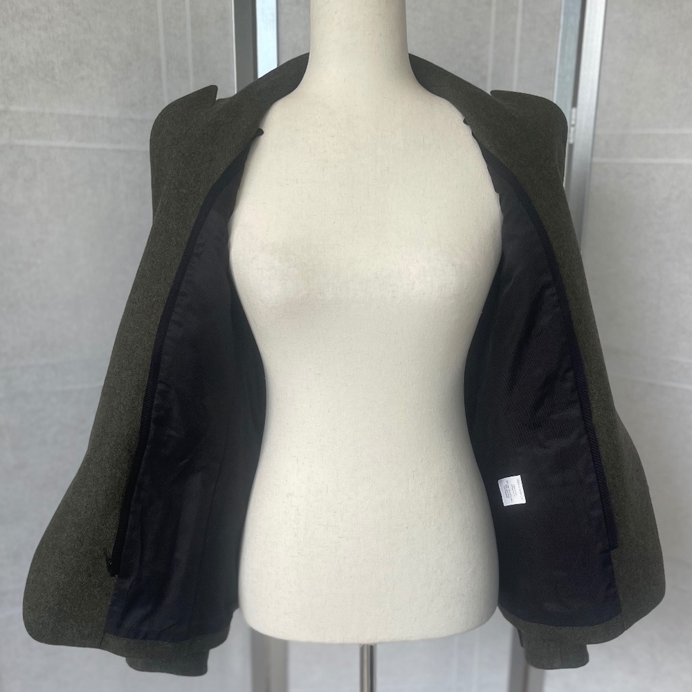 Veronica Beard Green Herringbone Classic Dickey Jacket sz 6 - Picture 6 of 11